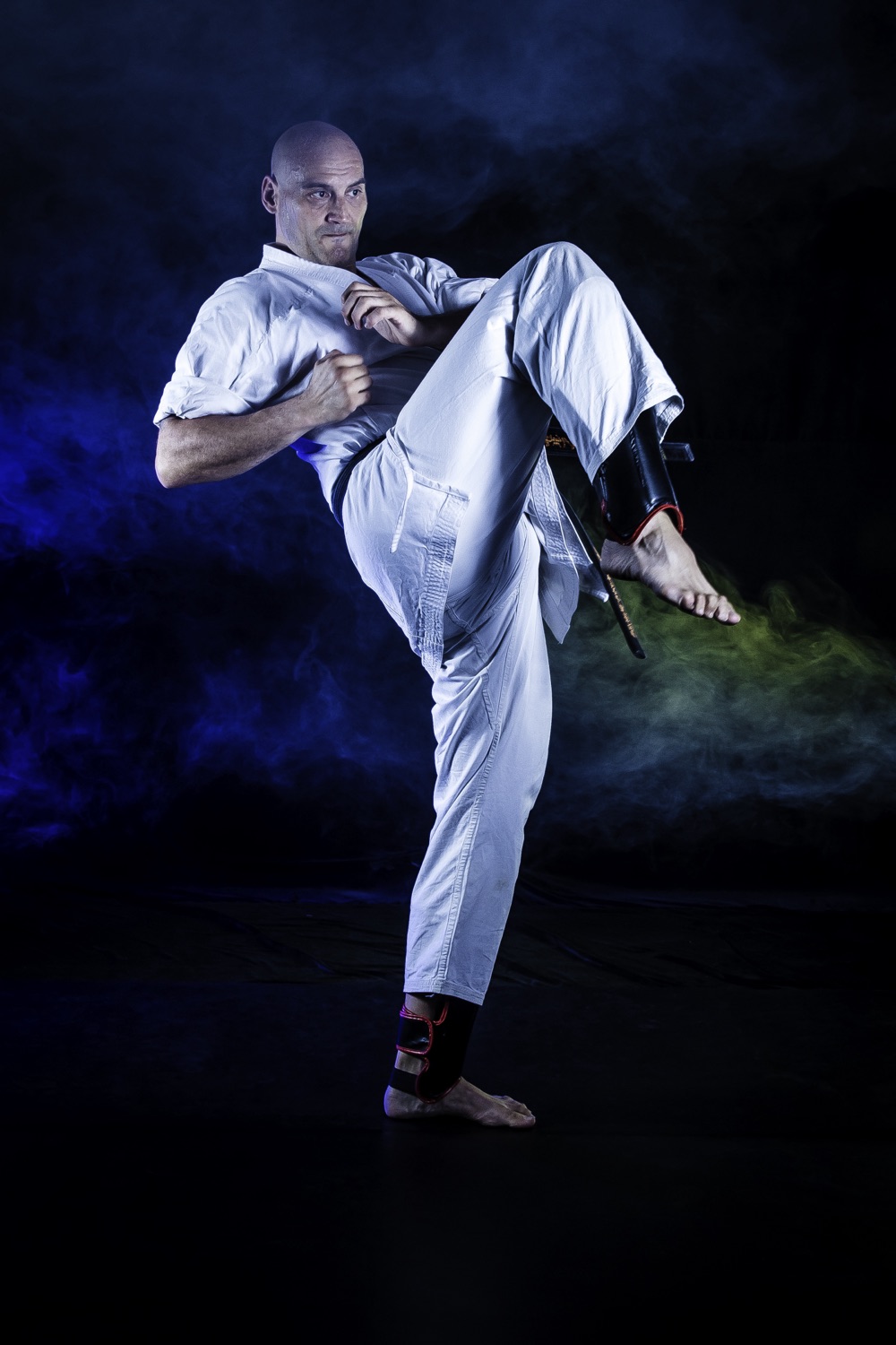 Karateka in actie
